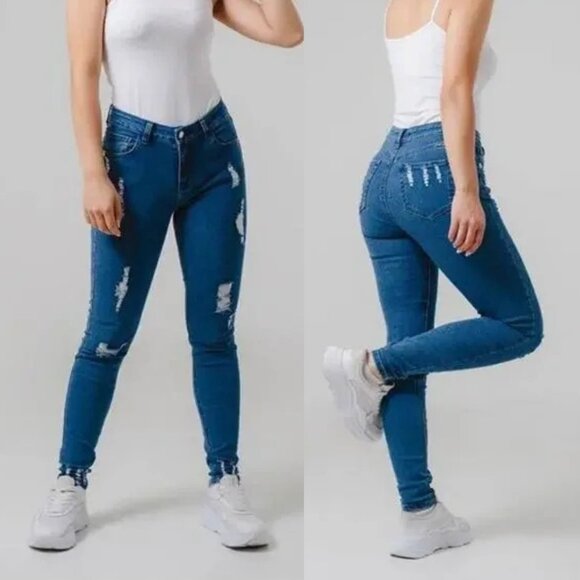 Kan Can Eco Premium Distressed Skinny Jean Size 25 - Picture 1 of 7